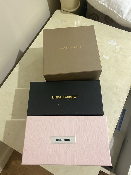 Коробки пустые брендовые linda miumiu