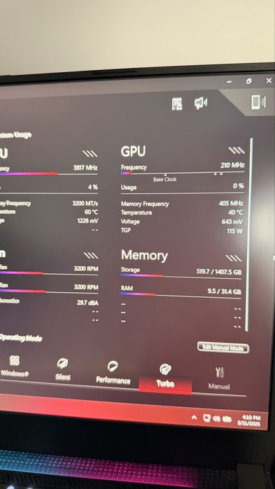 Laptop Asus G533QR Ryzen 7 5800H, RTX 3060 130w, 32GB DDR4, Display 300hz