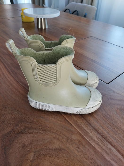 Cizme de ploaie H&M copii, mărimea 25, kaki/verde deschis