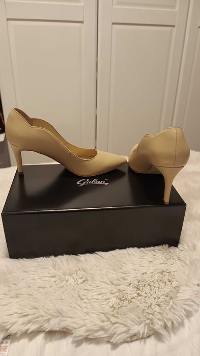 Pantofi Guban noi, piele
