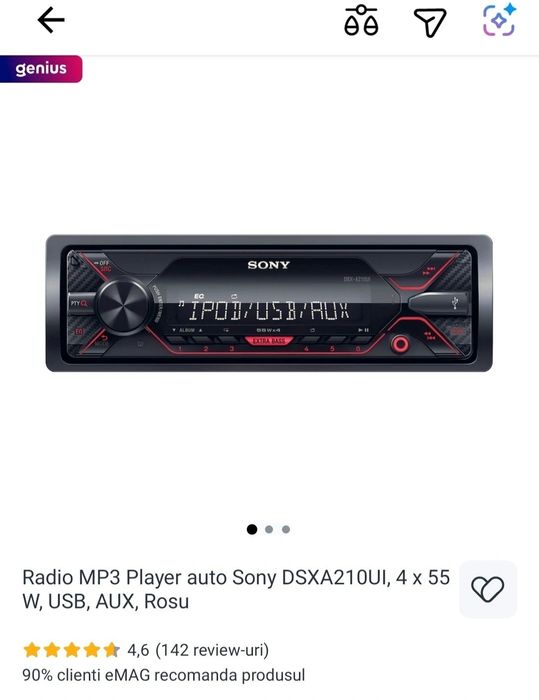 Sony DSX‑A210UI – Funcționează impecabil