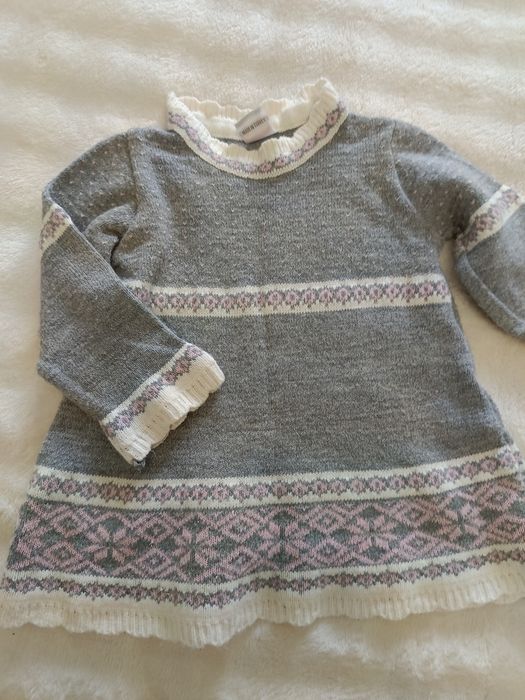 Вязаное платье на рост 74