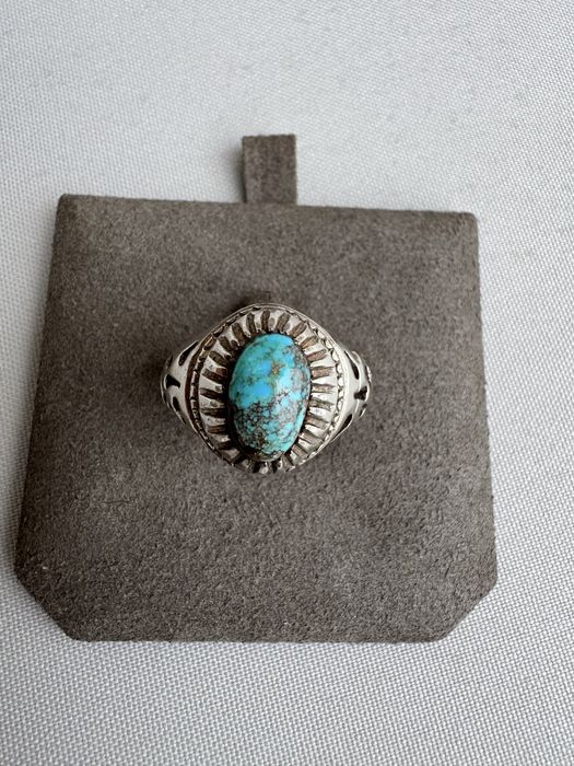 Inel Navajo din argint si turcoaz