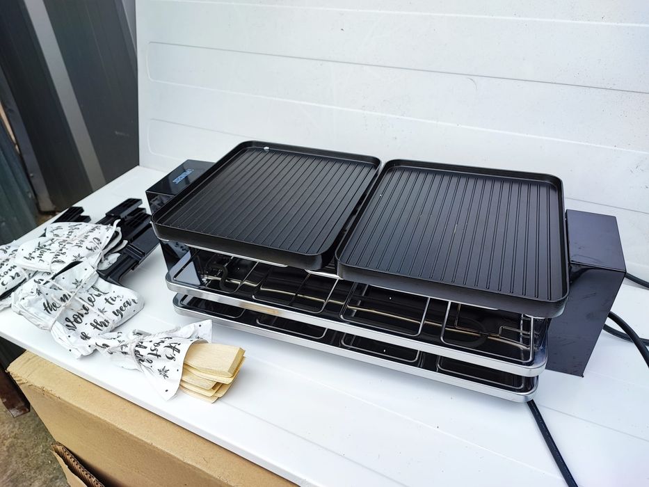 Gratar raclette Princess Piano Black 162925, 1200 W, 8 persoane