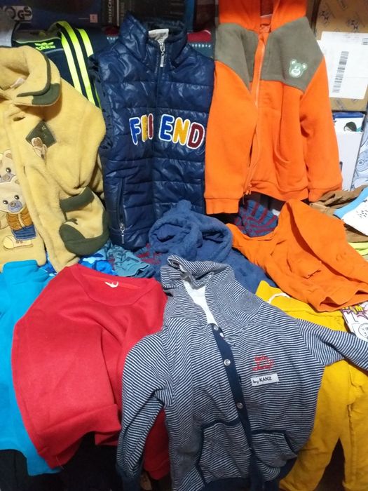 Lot 30 Articole Haine Baieti Bebe Nr80-90 Toamna Iarna