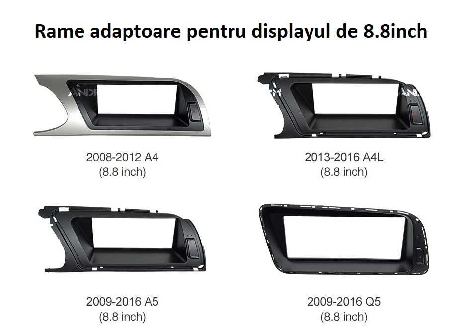 Ecran Apple CarPlay / Android Auto wireless pentru Audi A4, A5, Q5