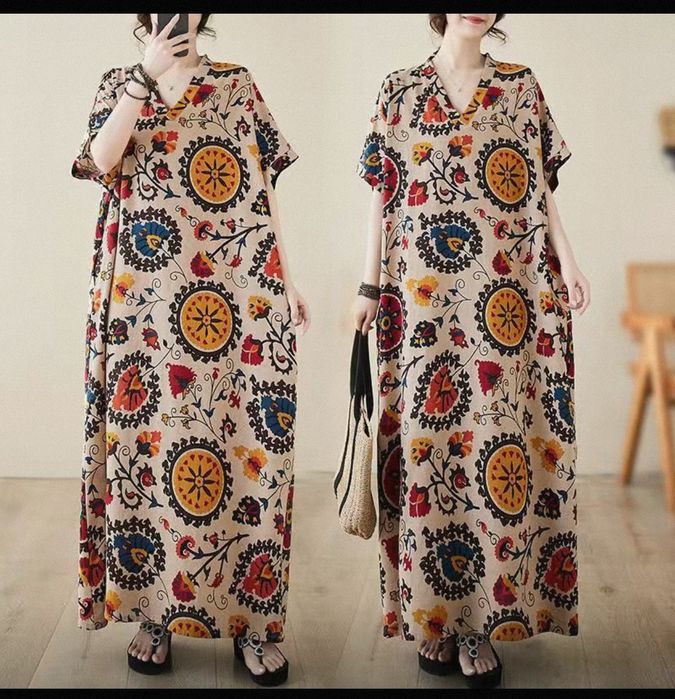 Платье женское из льна