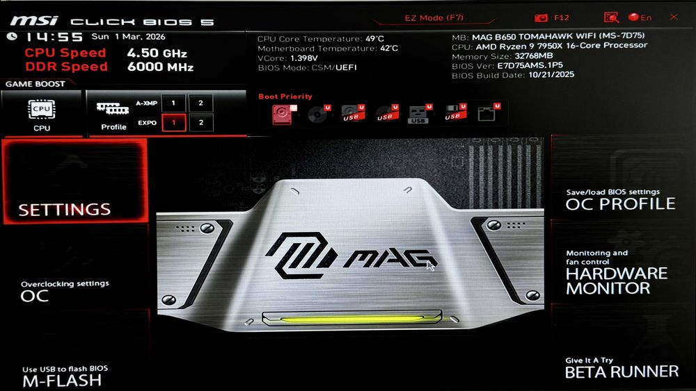 PC Gaming / Workstation Ryzen 9 7950X / 32GB DDR5 / MSI B650 Tomahawk