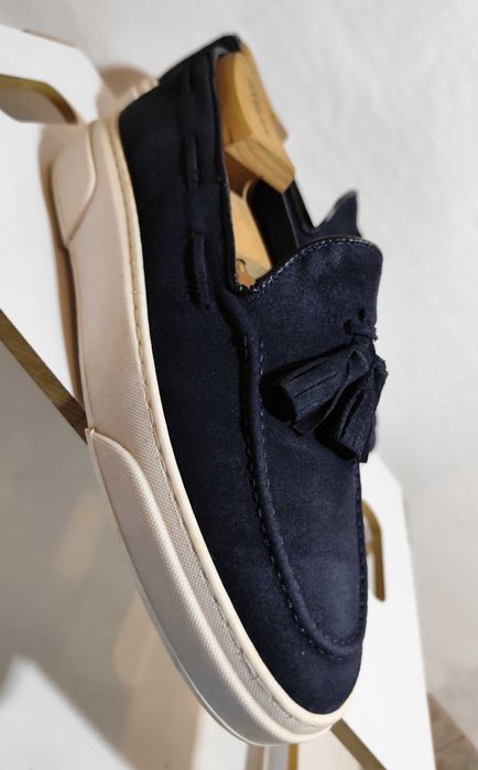 Pantofi sport casual 42.5 43 mocasini slip on Finest Italy piele natur