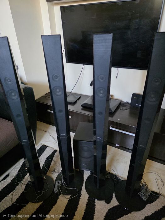 Blue Ray система за домашно кино Sony BDV-E6100, 5.1, 3D, RMS 1000W, DLNA, USB, HDMI, Ethernet, Built-in Wi-Fi, Bluetooth.
Системата е във много добро