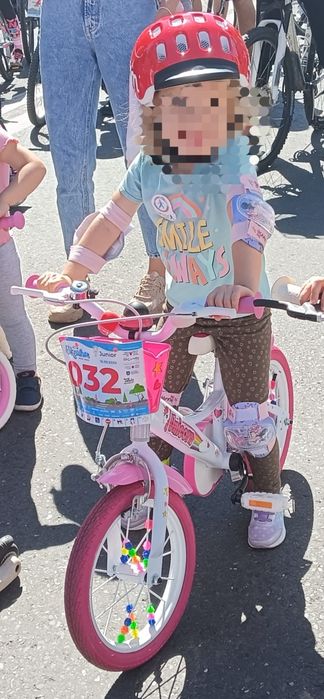 Bicicleta copii fete 14” Unicorn cu roti ajutatoare