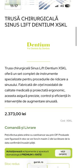 Trusa sinus lift Dentium