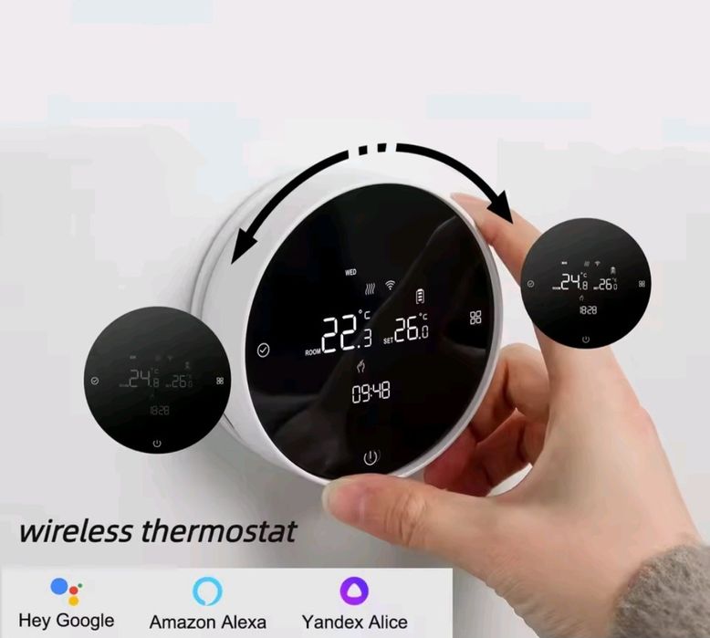 Nou Sigilat Negru Termostat Centrala Wirreles WiFi Smart Alb sau Negru