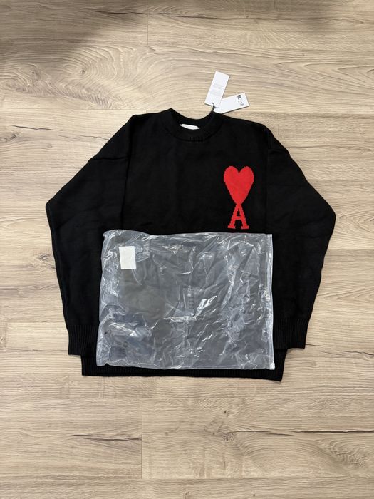 Bluza Ami Paris black and red M