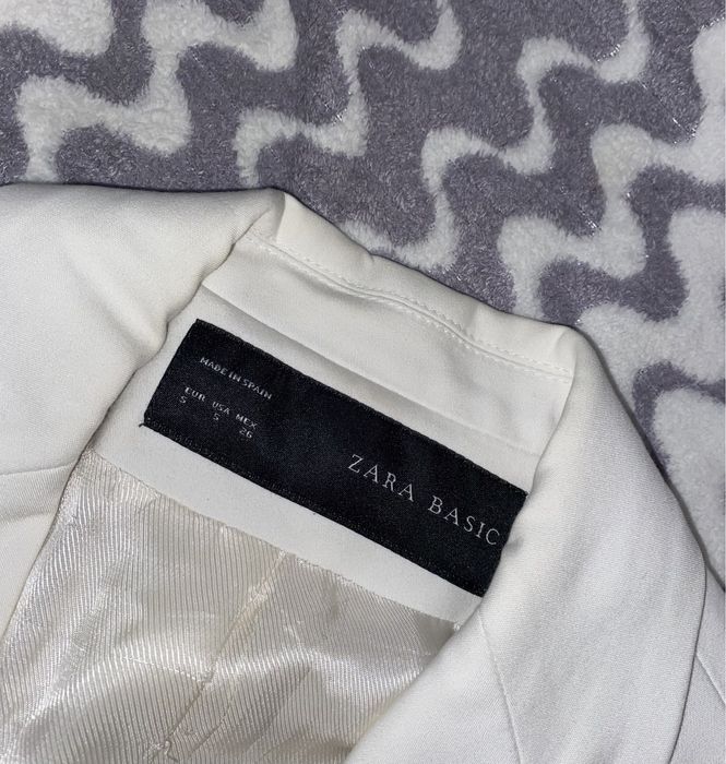 Set costum alb sacou si pantaloni cu curea Zara & Stradivarius