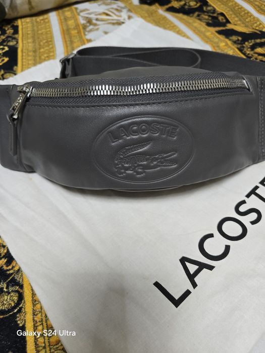 Borsetă LACOSTE Premium Din Piele Naturală