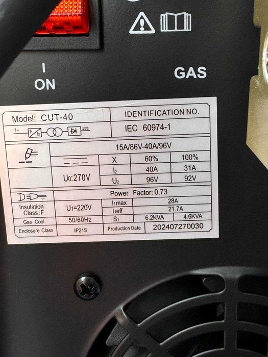 Апарат за плазмено рязане, плазма CUT 40А Pro,  220V,  рязане до 15 мм