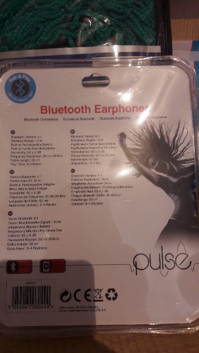 Безжични слушалки Bluetooth PULSE Розови/черни