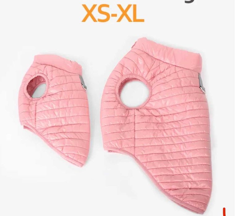 Кучешки дрешки яке за куче елек ватиран за куче кучешка блуза розово