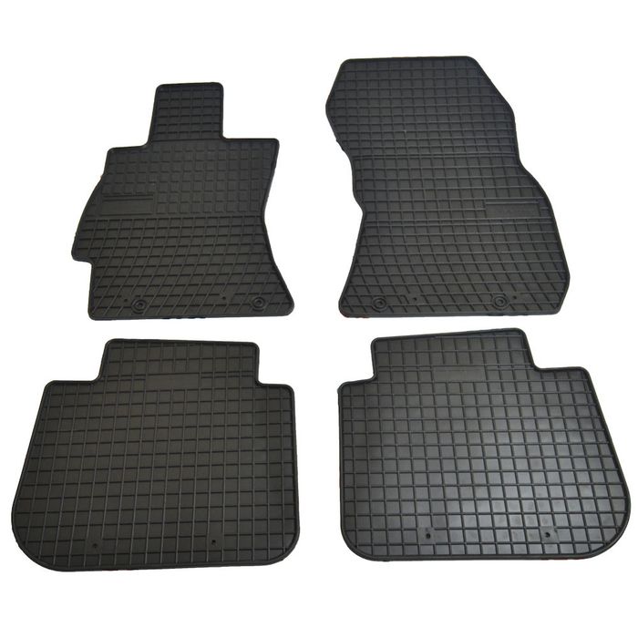 Set covorase auto din cauciuc Subaru Forester 4 2013-2018, Legacy 5 2009-2014, Outback 2009-2014, presuri BestAutoVest, culoare Negru, 4 buc