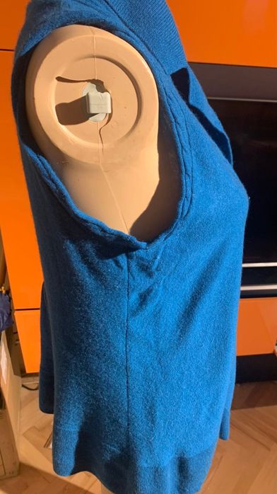 Елек в петролен цвят Adagio, мерино и кашмир