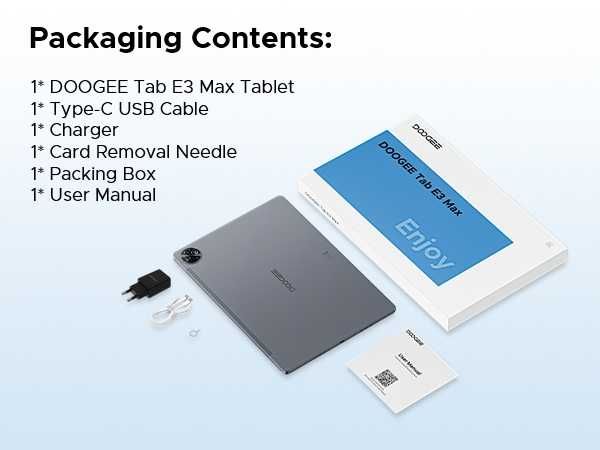 Doogee Tab E3 Max 32GB RAM 256GB ROM, Таблет с 14' екран