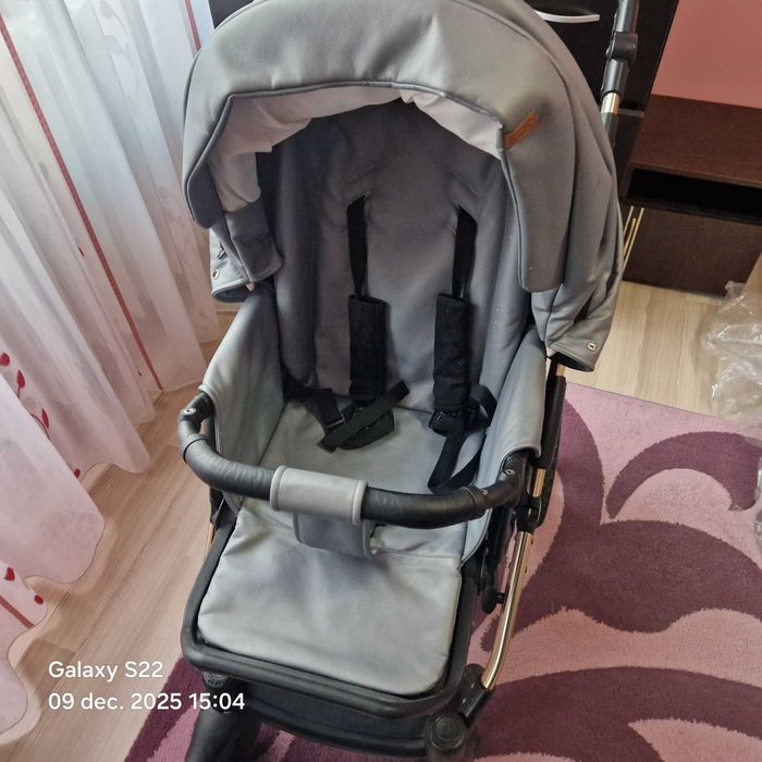 Vand Carucior 3 in 1 Storm Grey Gold - Krausman