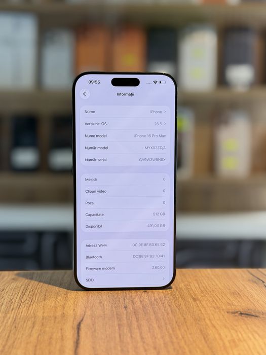 iPhone 16 Pro Max 512Gb Black/Baterie93%/Garantie 12 luni @atsgsm.ro