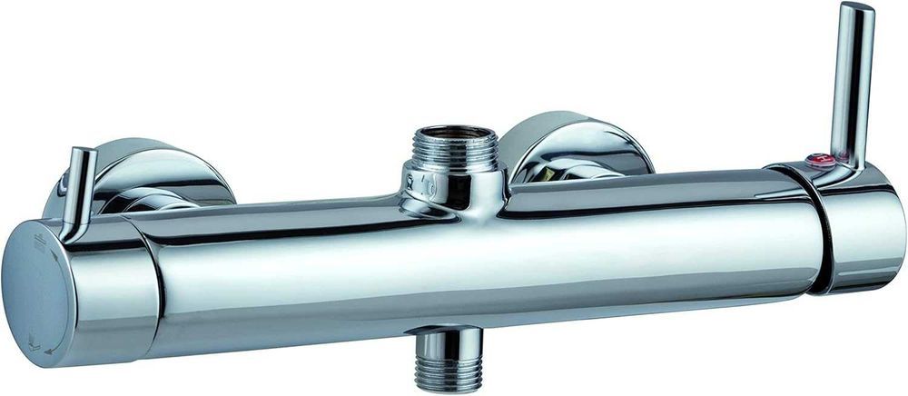 Baterie duș mecanică ovală Wirquin 60721400 cu deviator ceramic integrat și ieșire de 3/4, crom