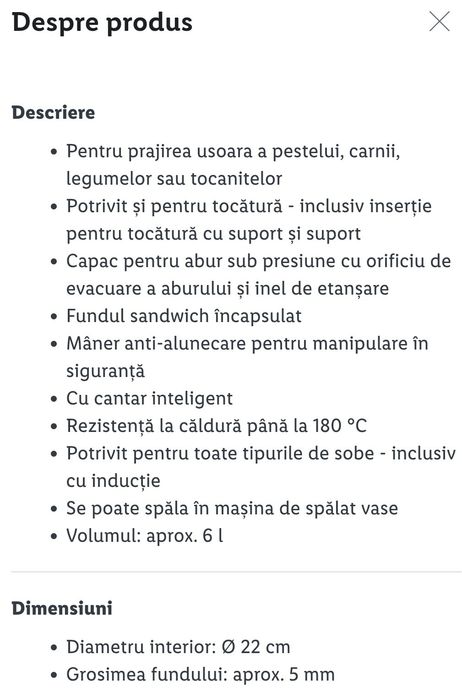Oala sub presiune 6L Livarno noua inox