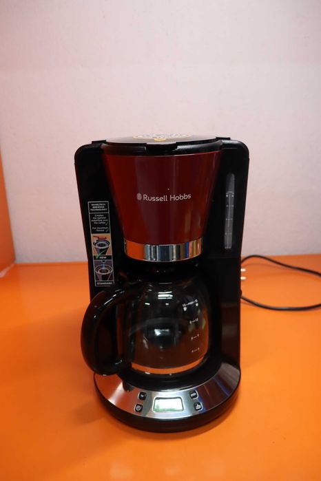 Кафемашина Russell Hobbs Digital Glass Victoria 1.25 L, технология за приготвяне на кафе WhirlTech, цифрово управление с програмируем таймер, 1100W