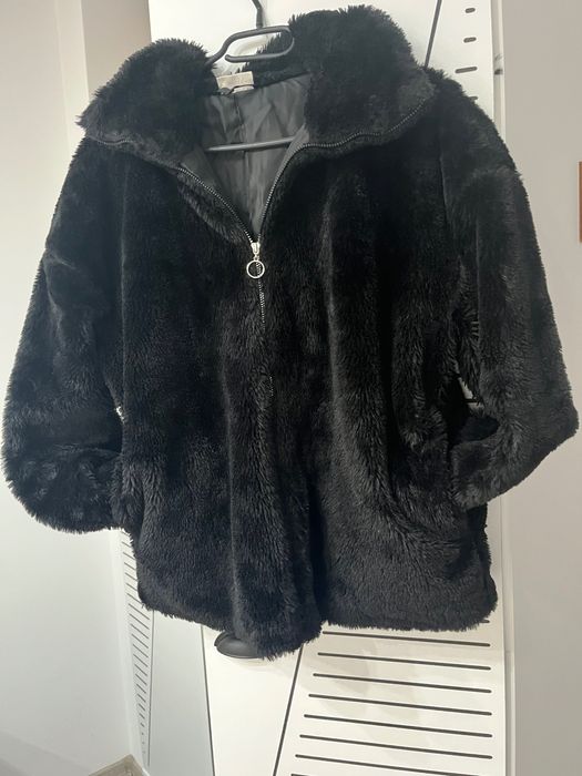 Пухено дамско палтенце