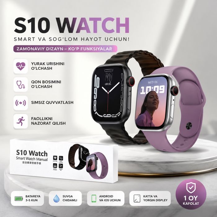 Smart aqilli soat S10