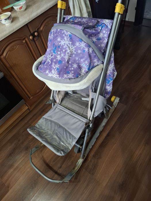 Саночки складные на колесах