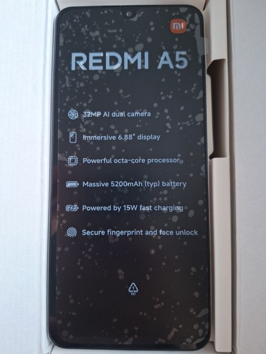 Xiaomi Redmi А5(Sandy Gold/Lake Green) — 128GB / 4GB RAM — Чисто нов