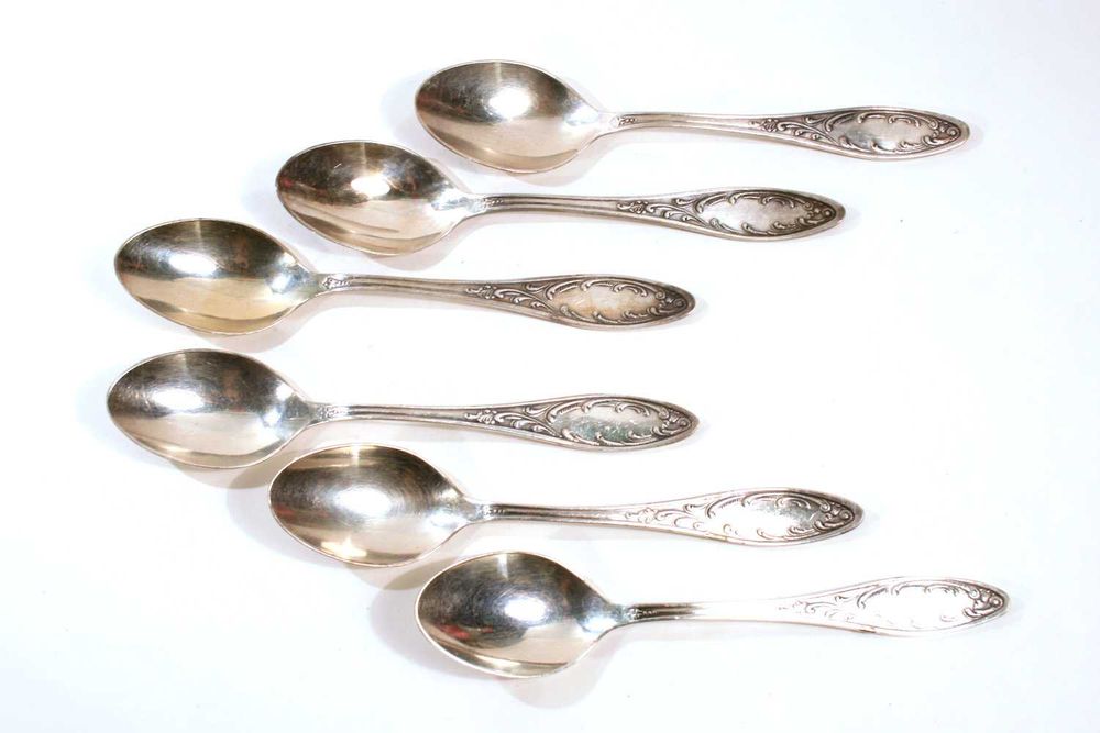 Подарок, подарочный комплект чайных ложек из мельхиора