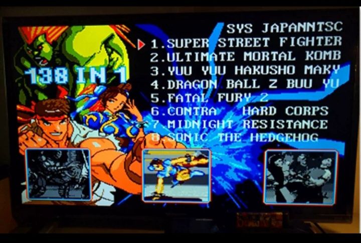 Sega 16 bit konsoli uchun kartrij (138 in1)