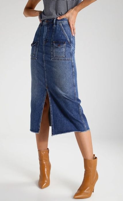 Миди поли Zara Pepe jeans