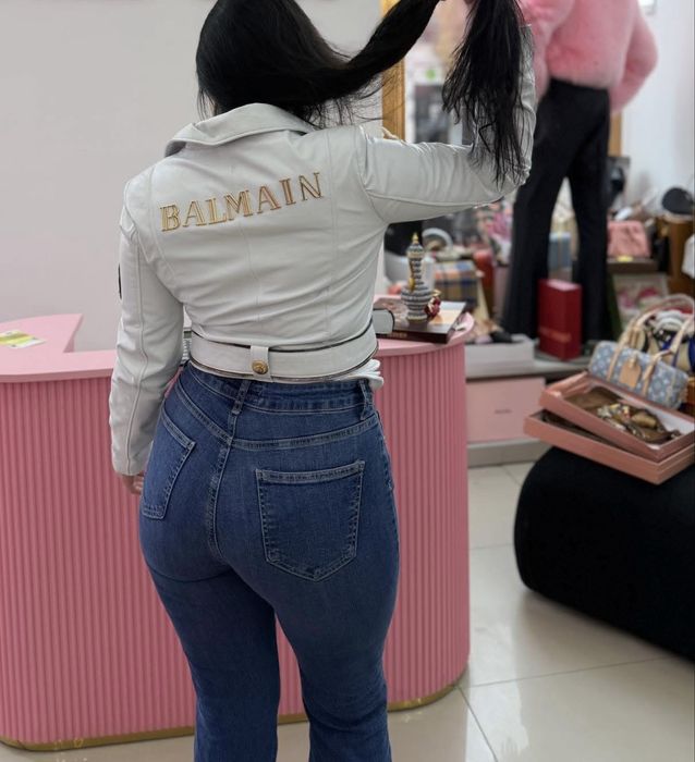 geaca balmain piele naturala