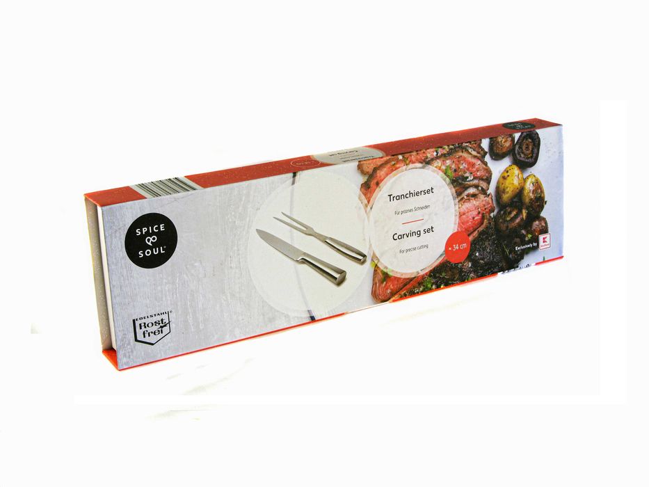 НОВ! Нож и вилица за транжиране на месо 34 см