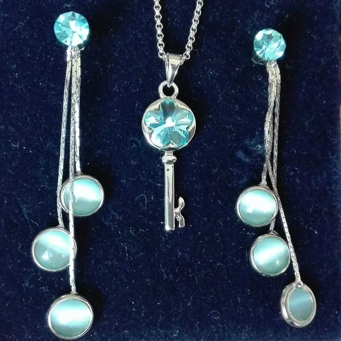 Бижута, сет колие и обеци, чоукър Алеса, Alessa