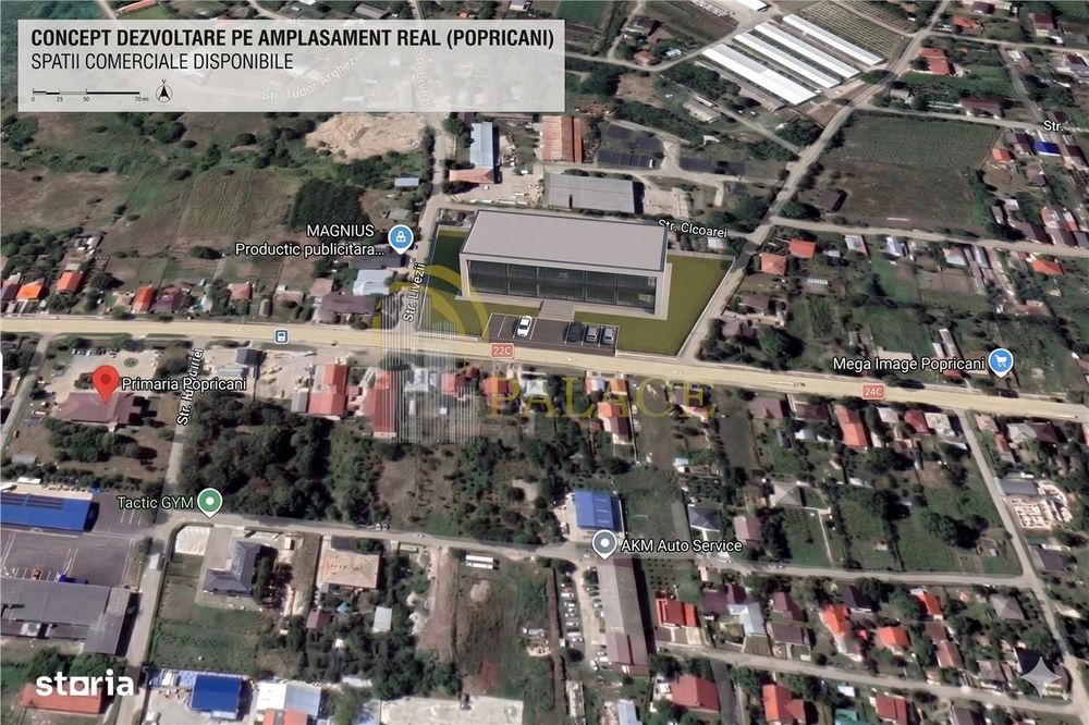 Teren 1700mp,  Oportunitate Comerciala, Central Popricani