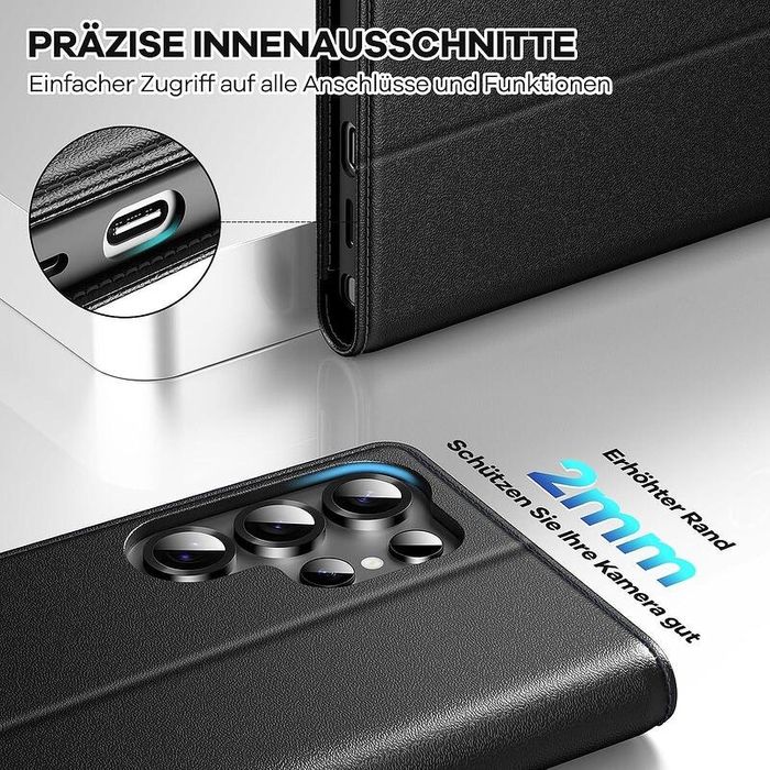 Кожен Калъф Тефтер за Samsung Galaxy S25 Ultra S24 S23 FE S22 S21