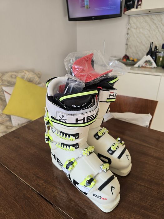 Нови ски обувки Head Raptor B3 RD Boot WHITE, NEON GREEN  Size-260/265cm UNISEX