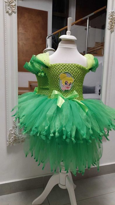 Rochita TUTU verde Zana Clopotica carpace Tinker Bell serbare carnaval