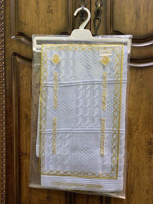 Плед для новорожденных голубого цвета.