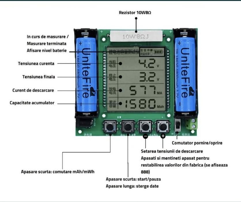 Modulul de Testare a Capacitatii Bateriei de Litiu