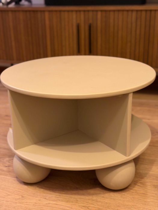 Măsuță auxiliară cafea din lemn de mango H&M, bej uni, living