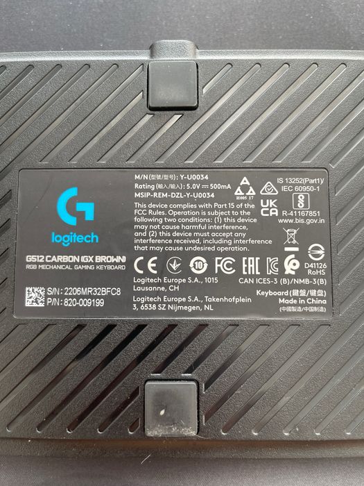 Logitech G512 Carbon (GX Brown) RGB