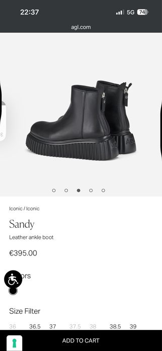 Кожени боти - AGL Sandy - размер 38 - Оригинал